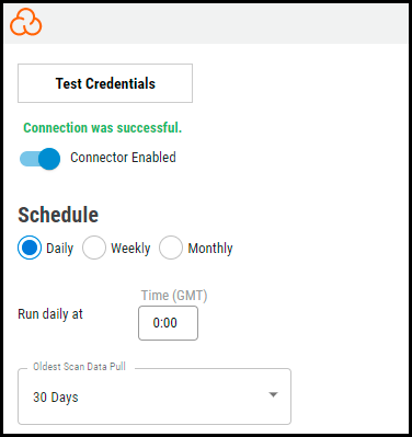 SonarCloud Connector - Connector Schedule